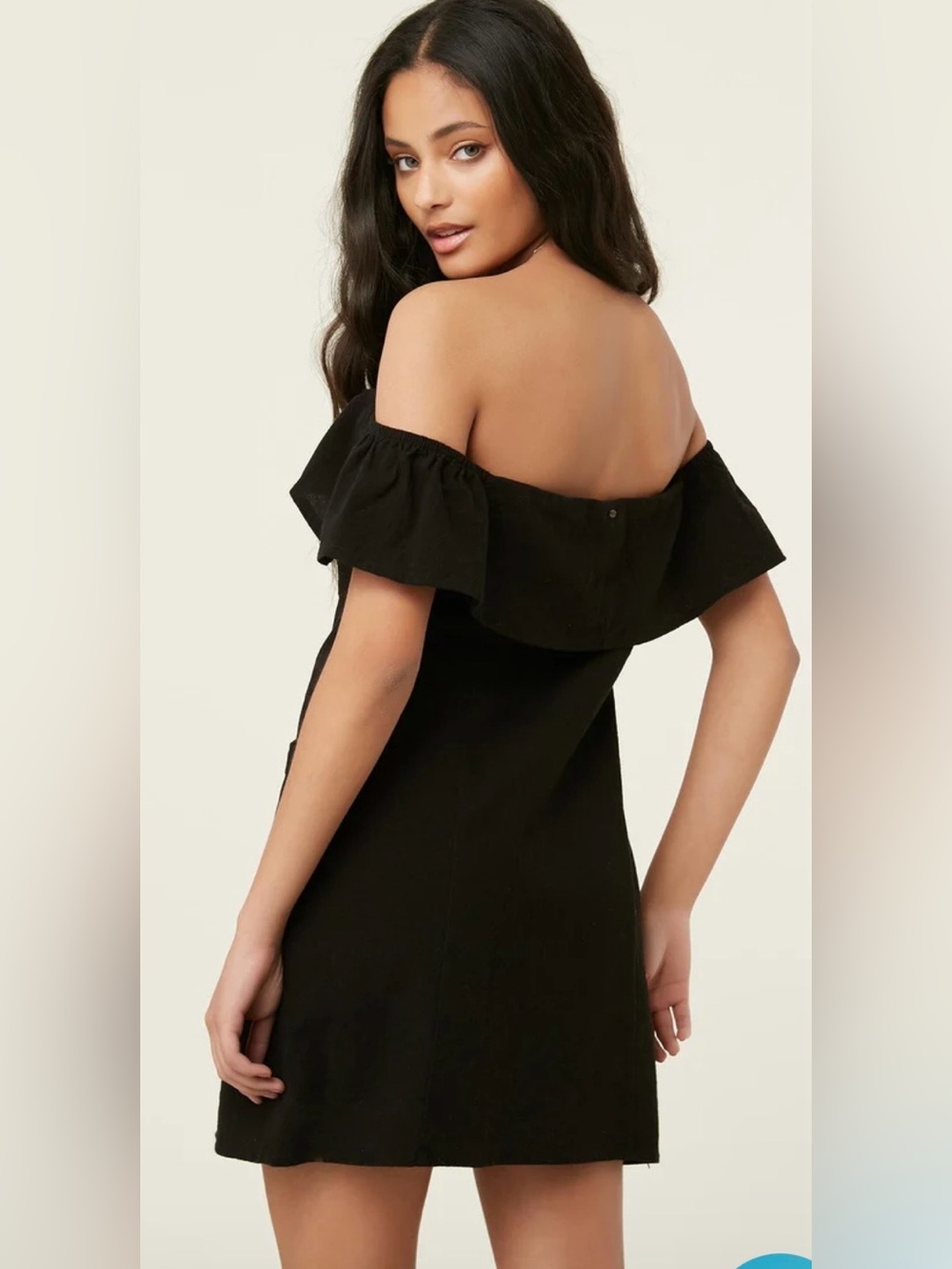 O’Neill Esmeralda Off the Shoulder Dress in Cotton Size Large NWT